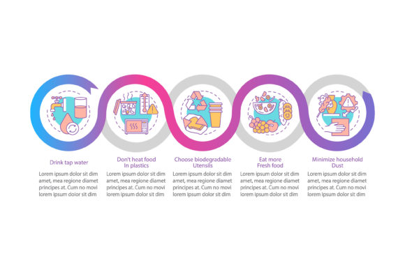 Avoiding Microplastics Tips Infographic Graphics