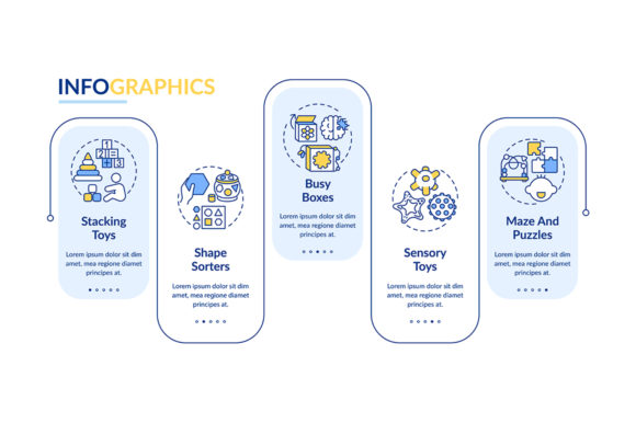 Baby Toys Vector Infographic Template