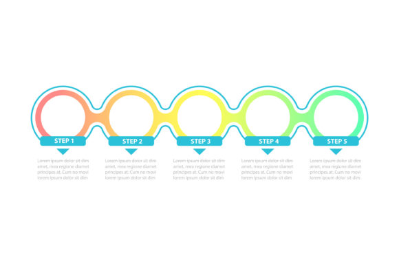 Bright Colored Circles Vector Template