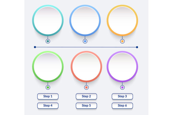 Circle Vector Infographic Elements Set