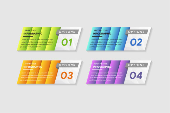 Diagonal Gradient Infographic Four: Graphics with a Modern Edge