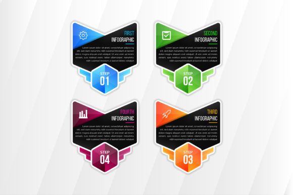 Down Arrow Hexagon Infographic Black: Graphics for Modern Branding