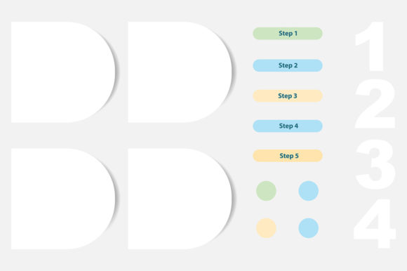 Empty Flowchart Infographic Elements for Modern Design
