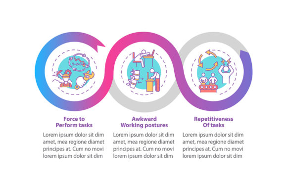 Ergonomic Irritants Vector Infographic Graphics