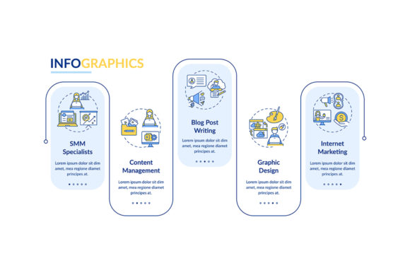 Online Marketing Vector Infographic Graphics