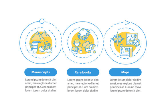 Rare Books Vector Infographic Template