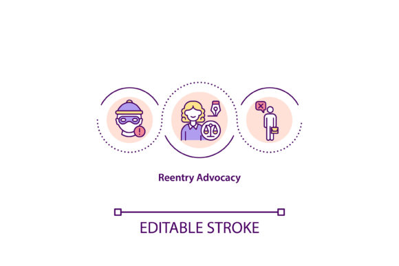 Reentry Advocacy Concept Icon Graphics