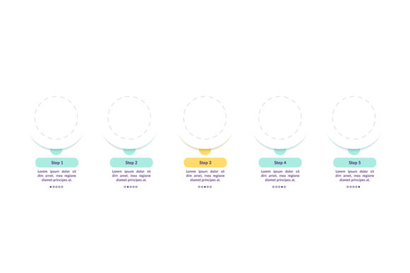 Round Sequential Sections Infographic Graphics
