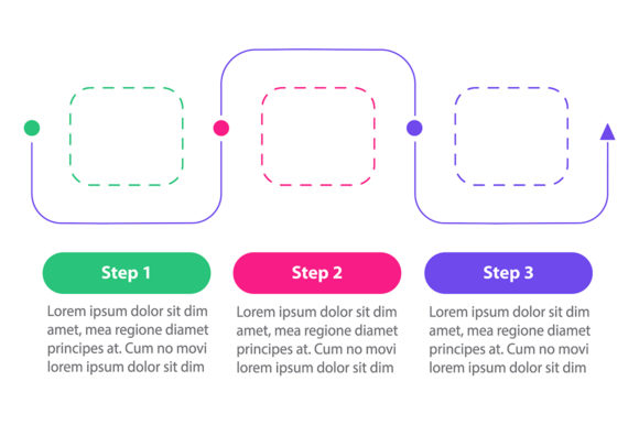 Square Linear Vector Infographic for Graphics and Infographics