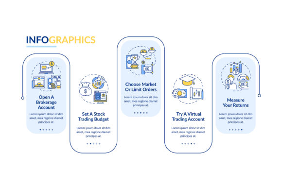 Trading Steps Vector Infographic Graphics