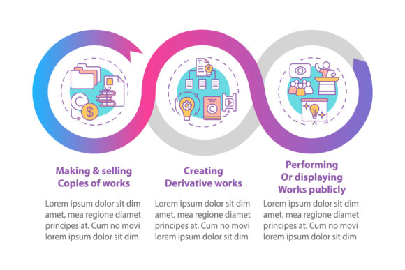 Unique Author Rights Vector Infographic